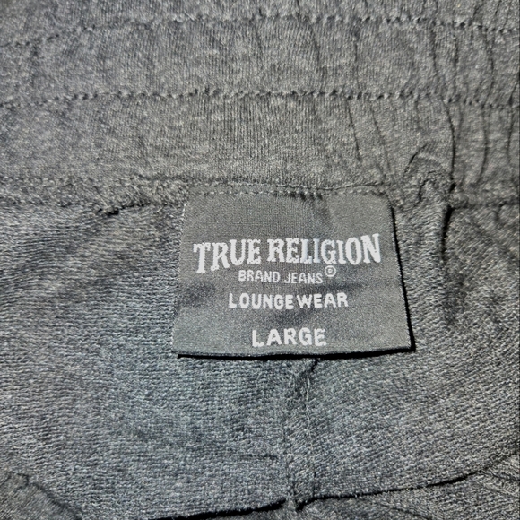 True Religion Large Charcoal Sweatpant Jogger Loungewear - Picture 10 of 11